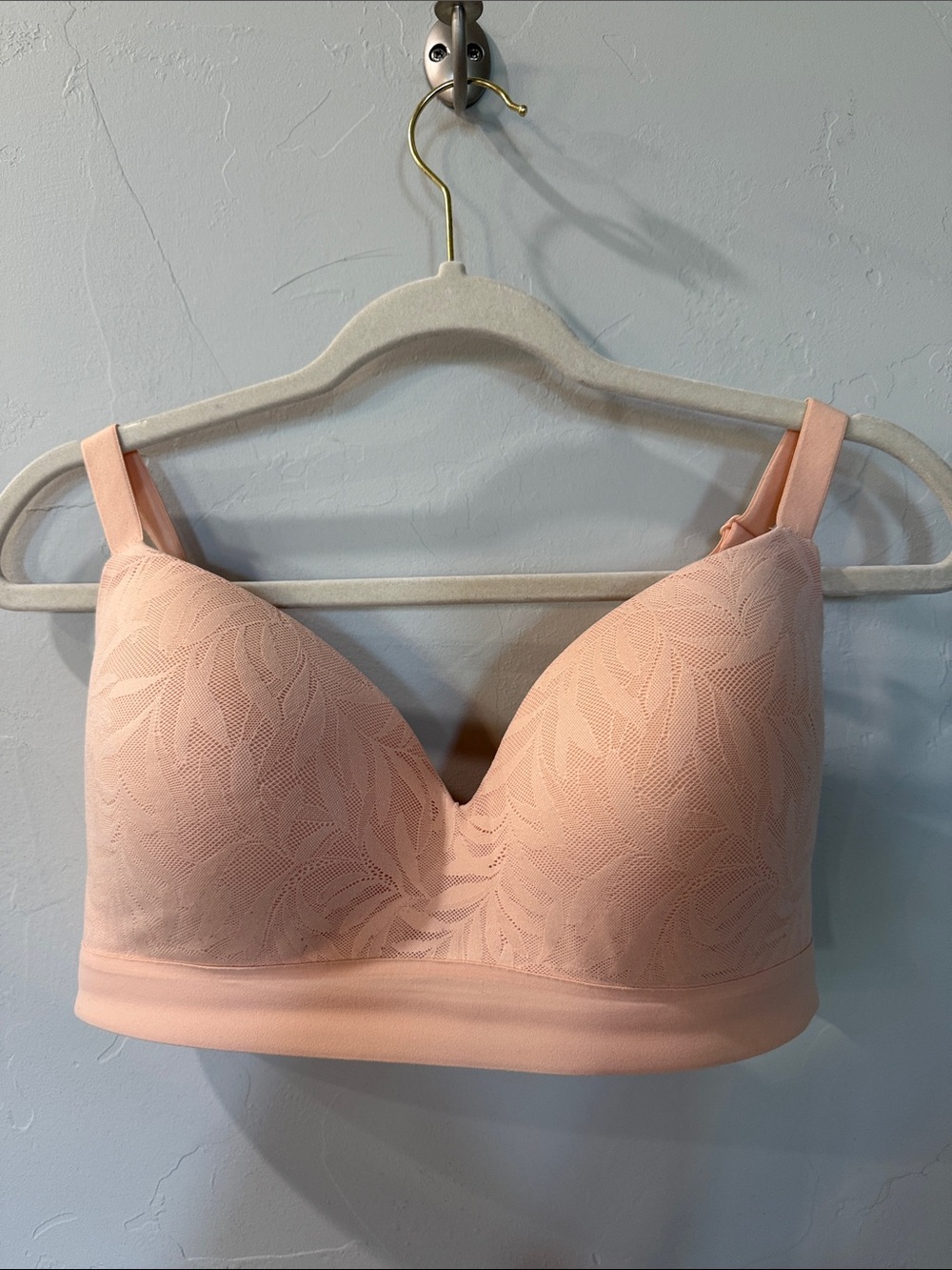 Soma Endliss Wireless Lace Women's Light Pink/Peach Bra Size 36DD